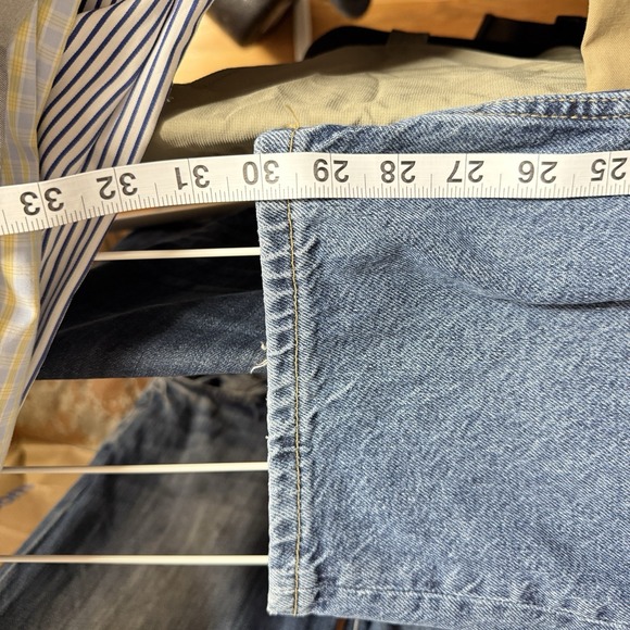 Zara Baggy Fit Blue Jeans Straight Leg Mid Waist Size 30x30 - Picture 3 of 12